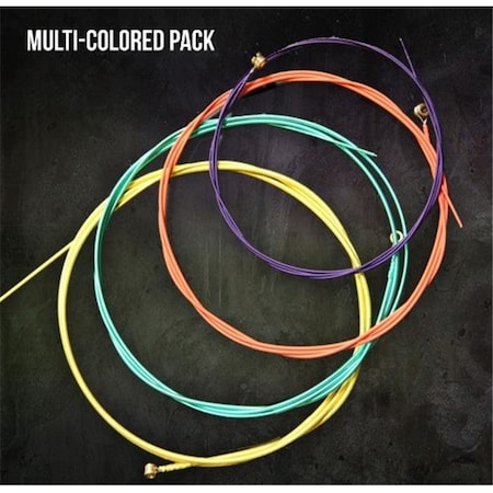 Aurora Aurora MULTI40-100 Standard 45-100 Gauge Bass Guitar Strings; Multi Color MULTI40-100